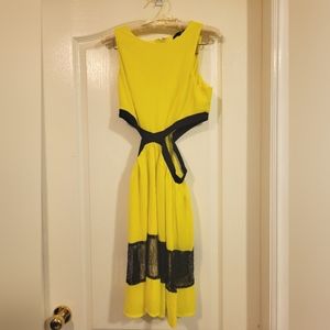 Lulu's Yellow Cut-out Dress, size S
